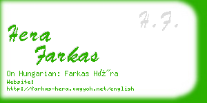 hera farkas business card